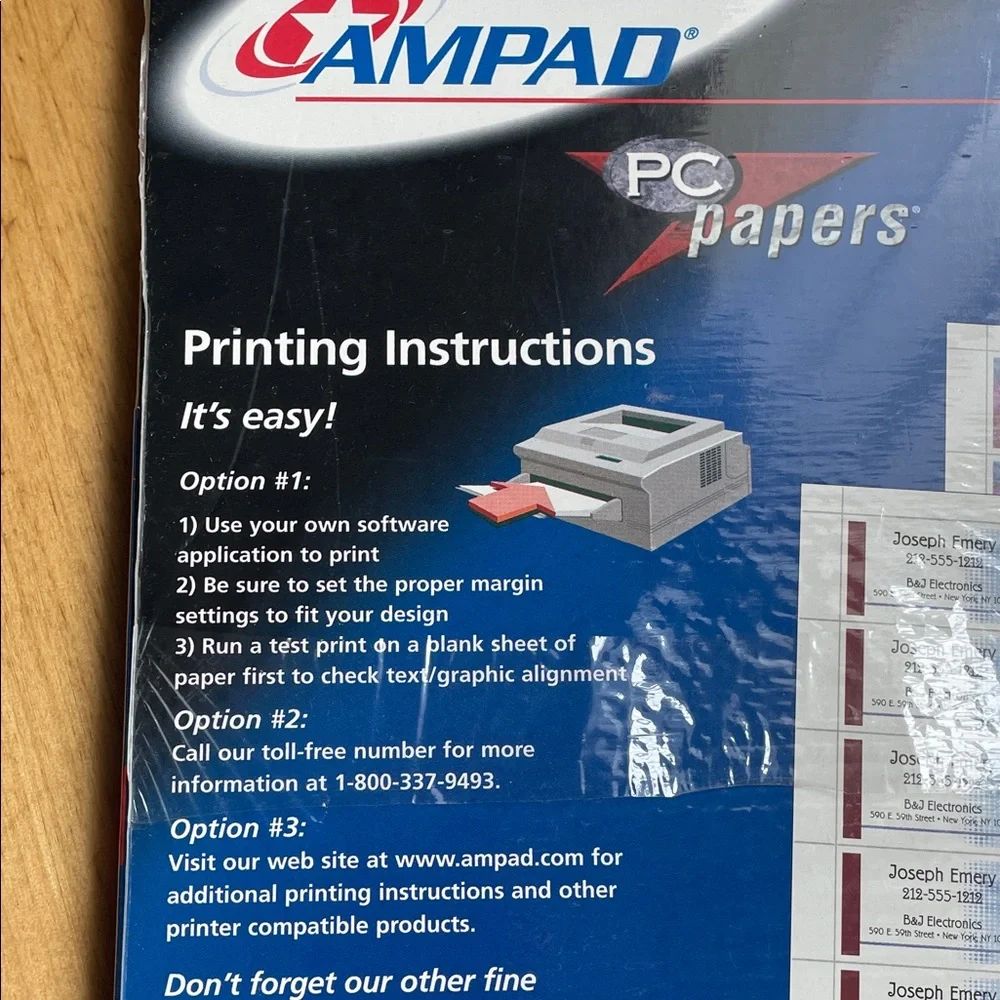 Ampad Business Cards 250 Pack